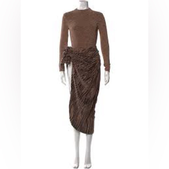 JLUXLABEL Brown Asymmetrical Skirt - Picture 5 of 7